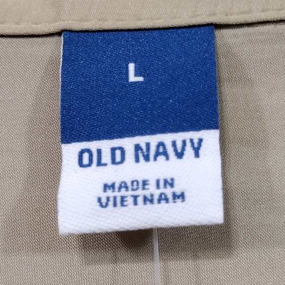 NWT Old Navy Silky Button Shirt Womens L Gold Retro 90s Y2K Casual Minimalist - Picture 7 of 9